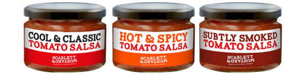 Tomato salsa jars