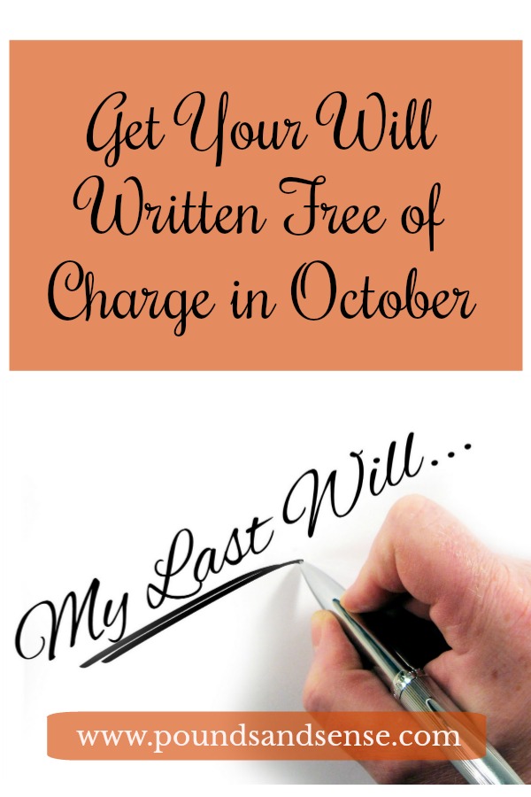 Get Your Will Written Free of Charge in October