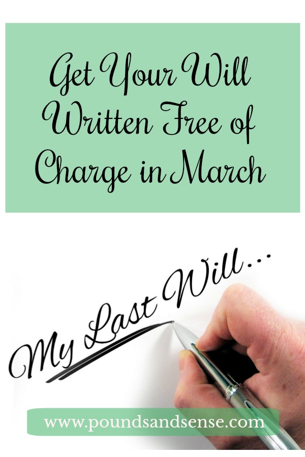 Get Your Will Written Free of Charge in March