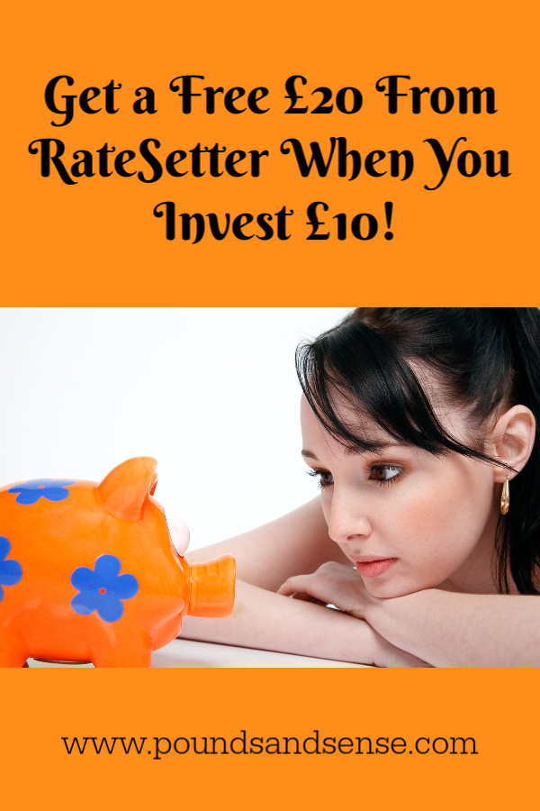 RateSetter Invest £10 Get £20 Free Offer