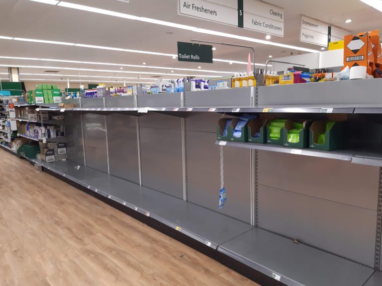 Toilet roll shelves Morrisons