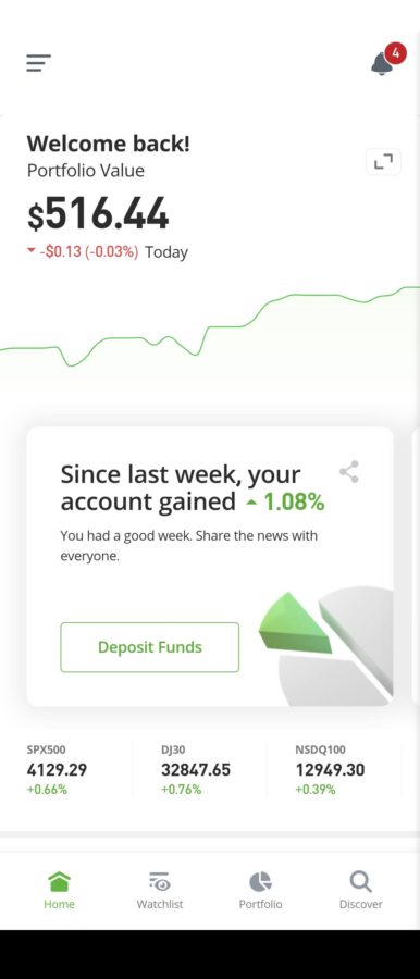 eToro portfolio August 2022