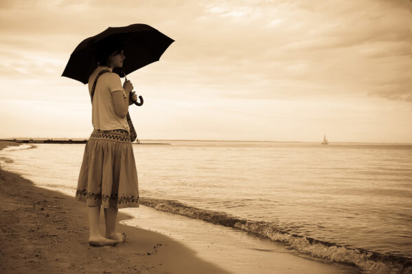 rainy beach