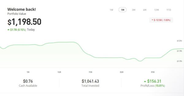 eToro Welcome page