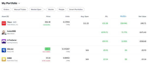 Etoro portfolio October 2026